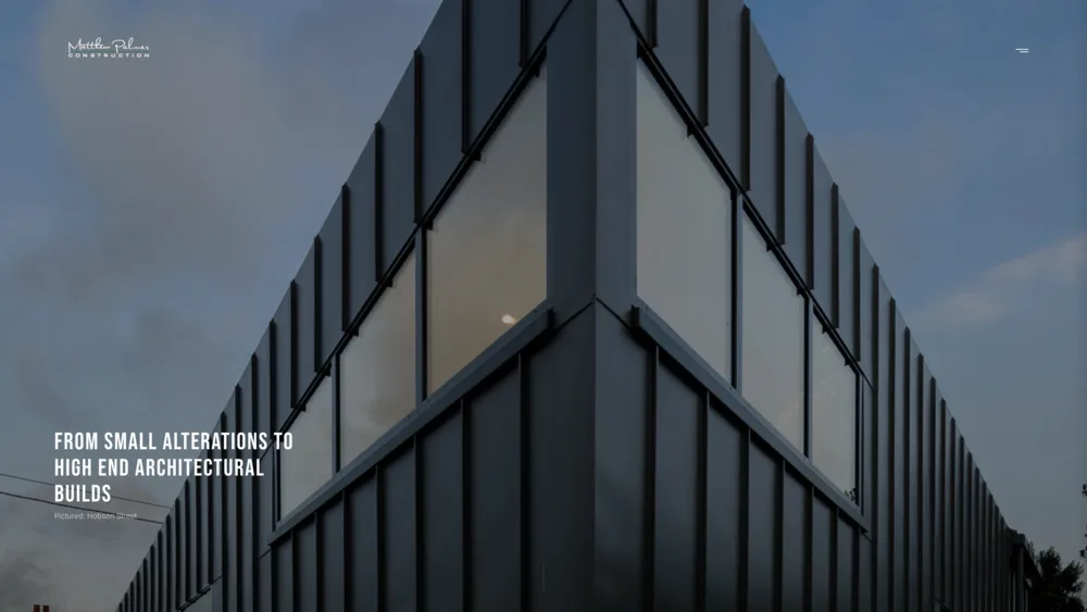 Matthew Palmer Construction website by MOGGED, a high-end residential builder in New Zealand