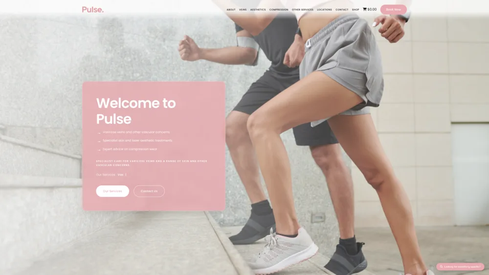 Pulse Health website by MOGGED, a 45-page specialist clinic site built to rank for condition searches